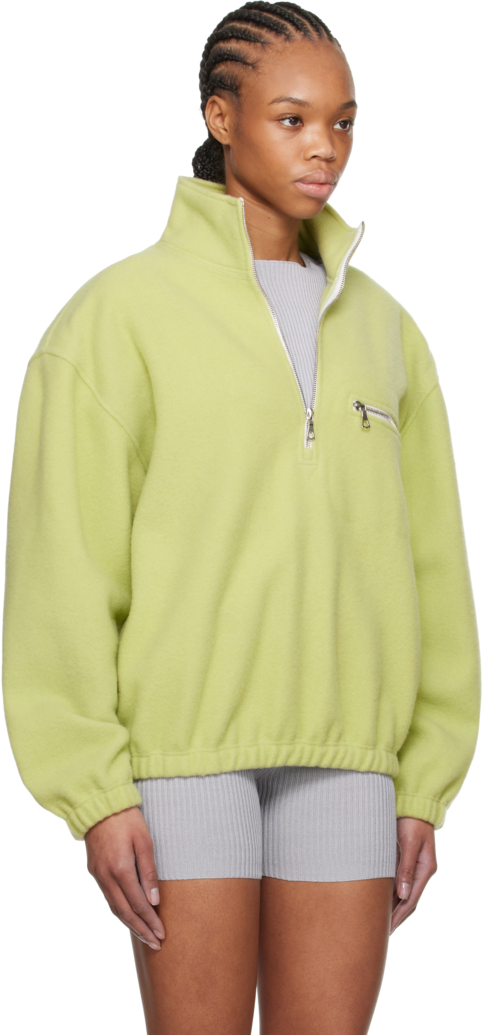 Rier Green Polar Fleece Sweater