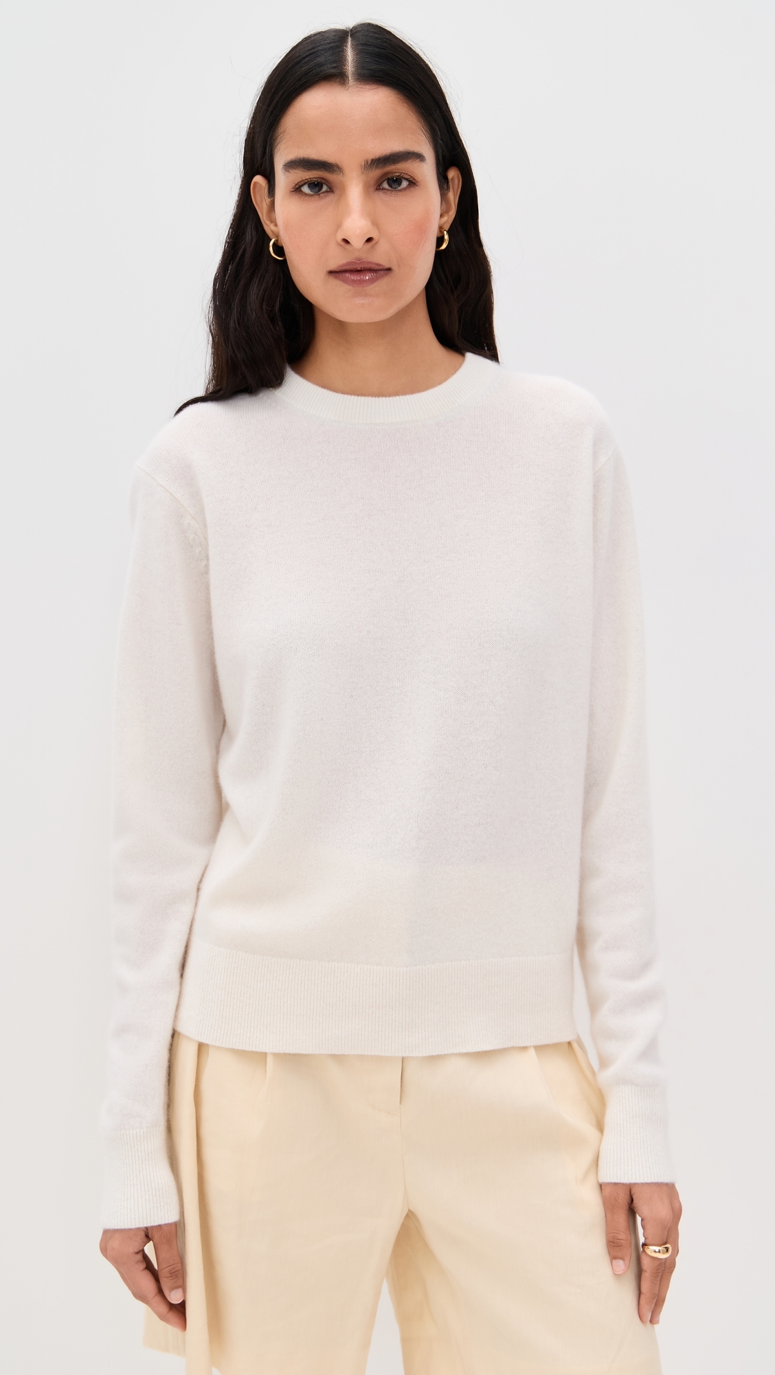 Cashmere Crew Pullover Soft White