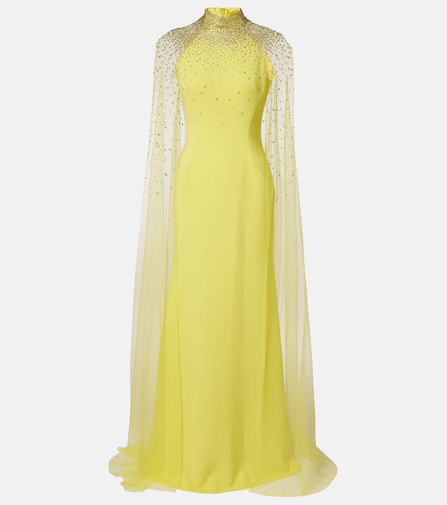 Limelight caped embellished gown