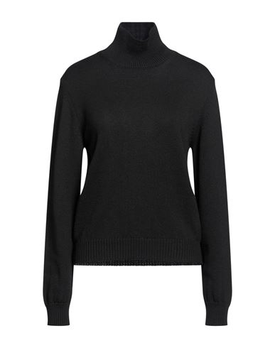 Woman Turtleneck Black Size 8 Wool