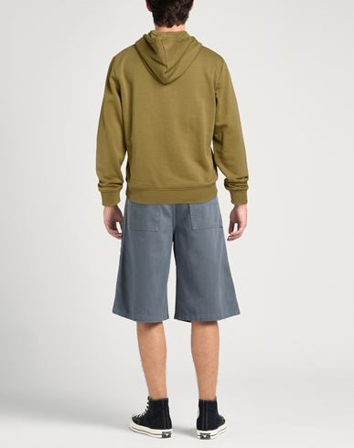 Man Sweatshirt Military green Size L Cotton, Polyester