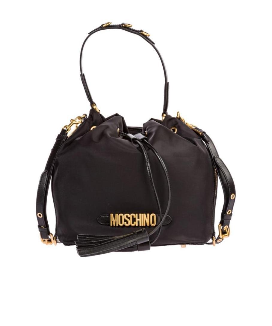 Logo Plaque Drawstring Bucket Bag