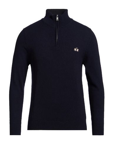 Man Turtleneck Midnight blue Size L Lambswool, Nylon