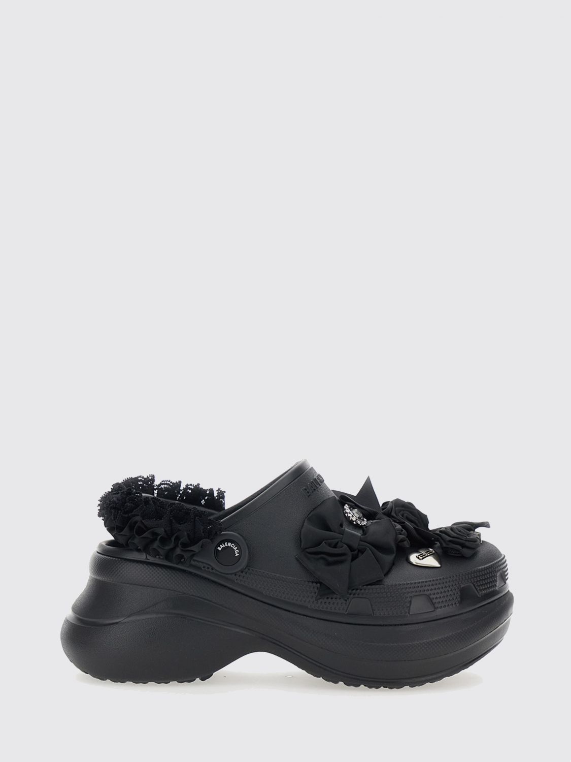 X Crocs Jibbitz EVA Mules with Platform and Decorative Studs