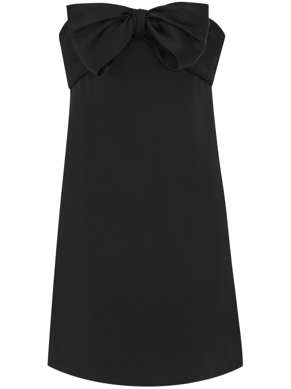 Bow-detail strapless mini dress - Black