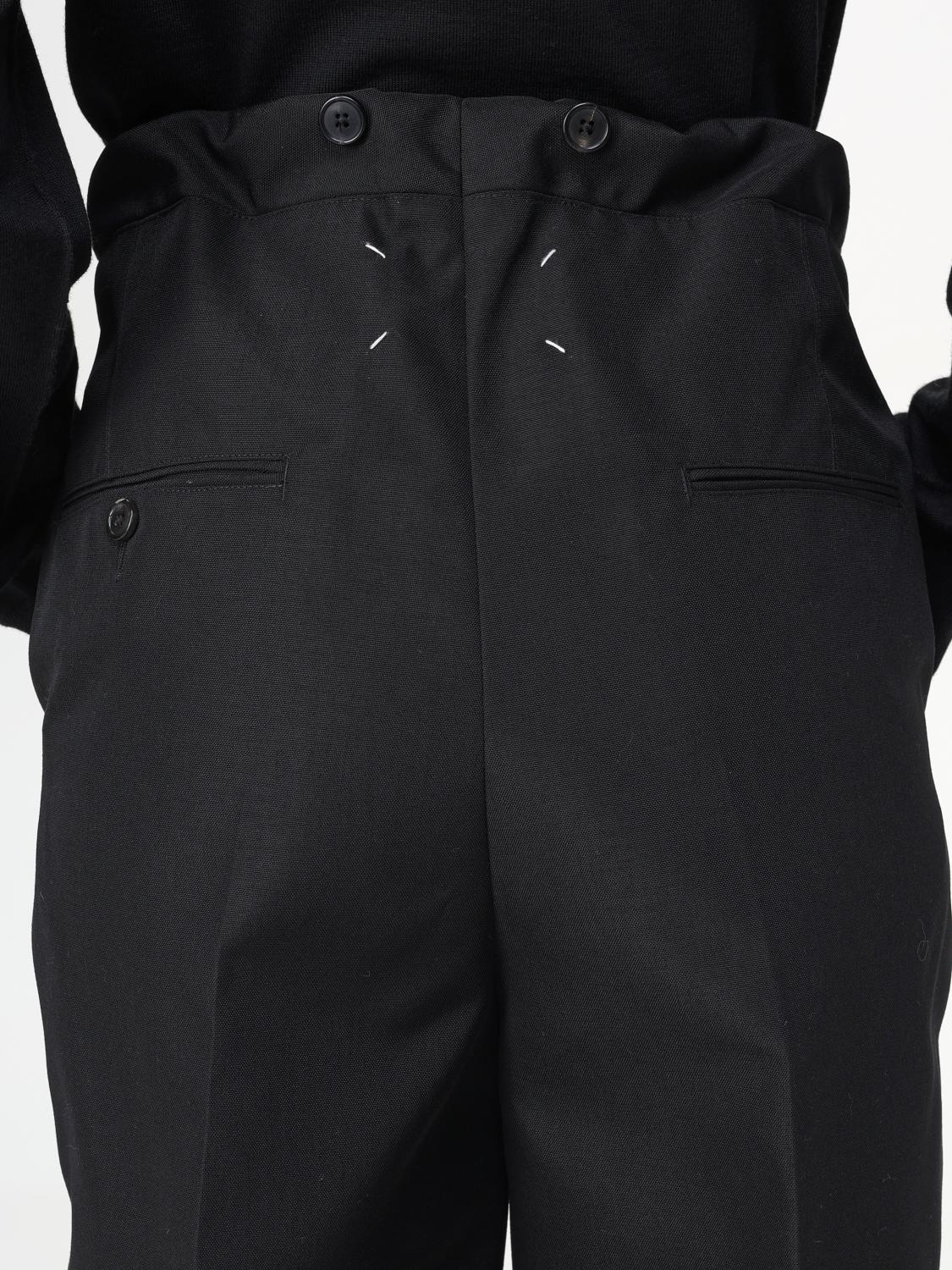 High-waist wide-leg trousers - Black