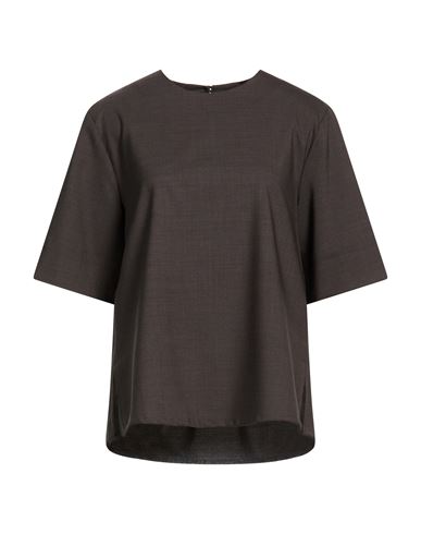 P. a.r. o.s. h. Woman Top Grey Size M Virgin Wool, Elastane