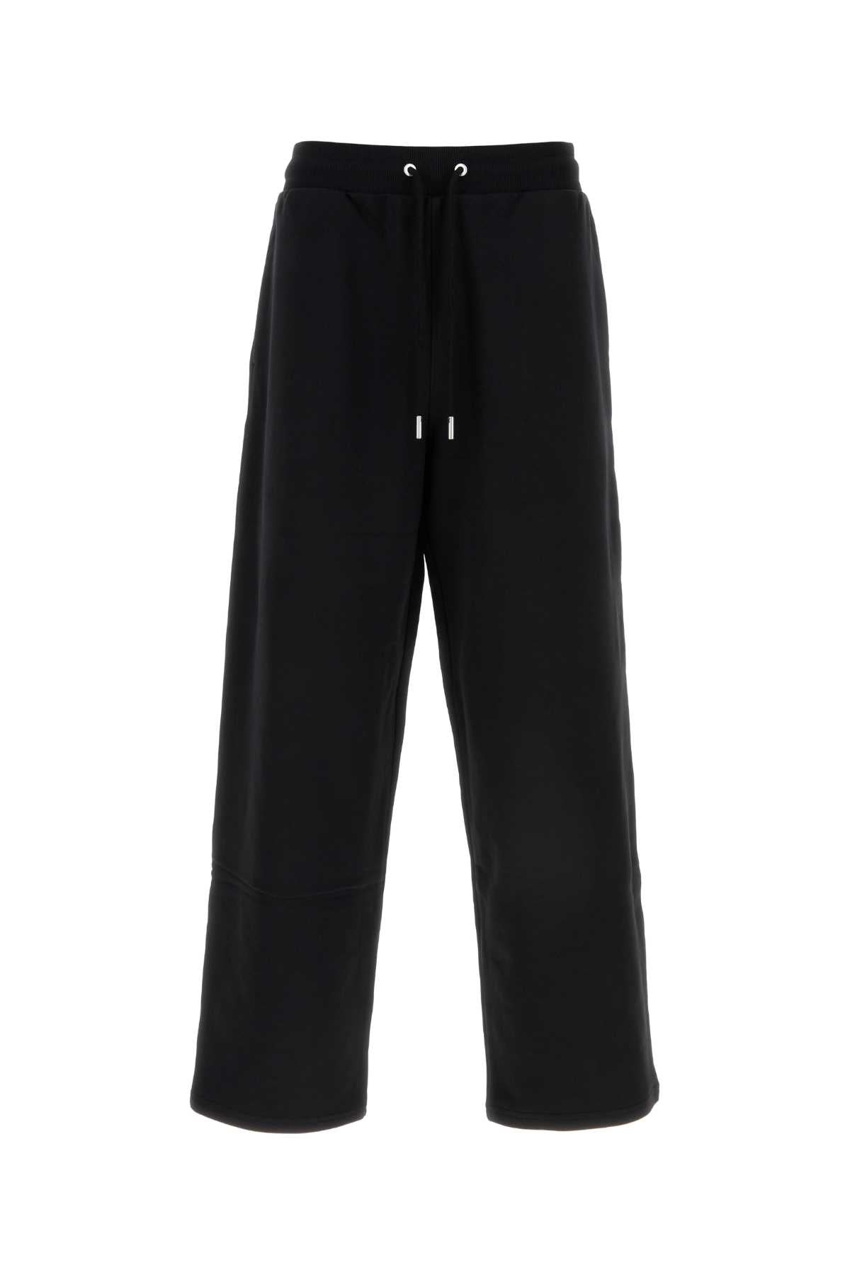 Cotton Drawstring Joggers — Black