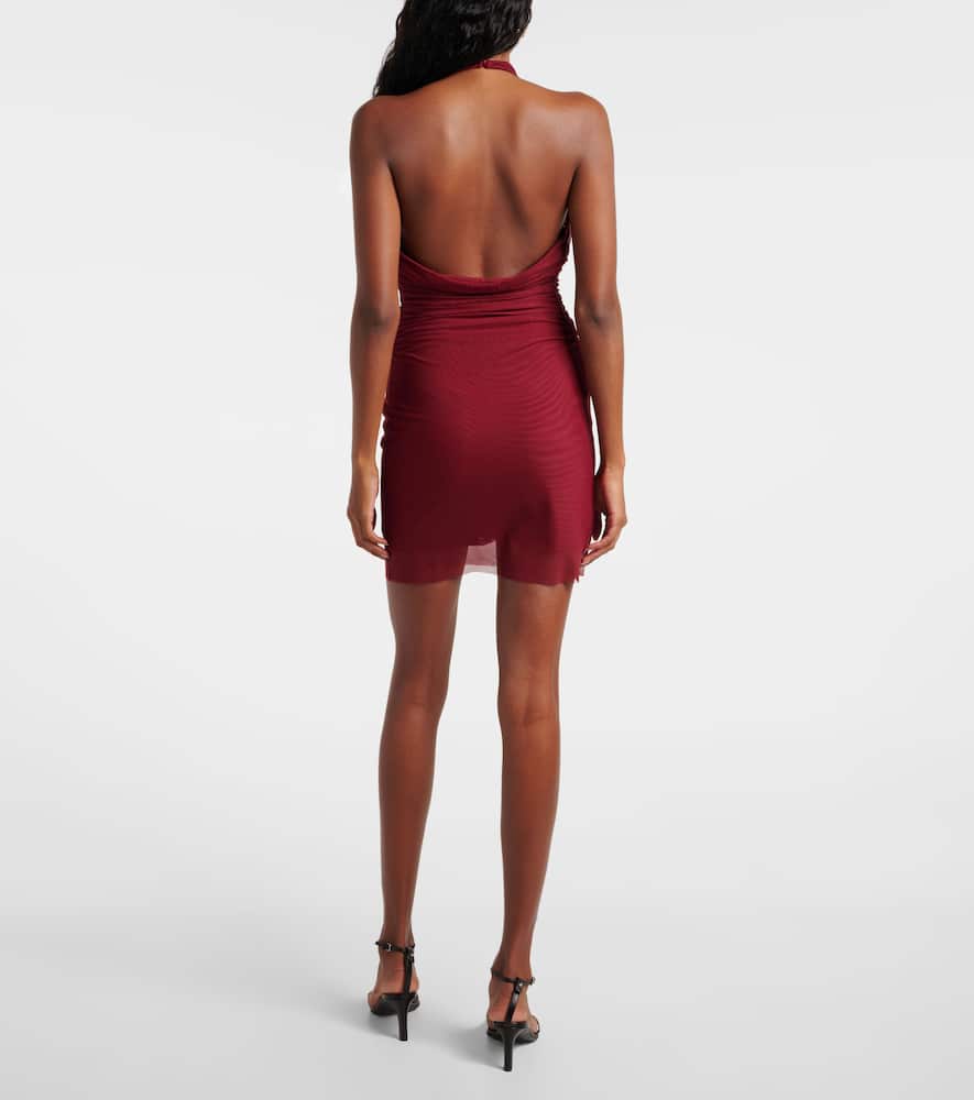 Toni halterneck mesh minidress