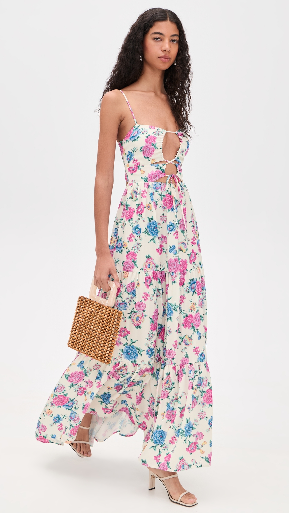 Gabi Midi Dress Rosewood Print
