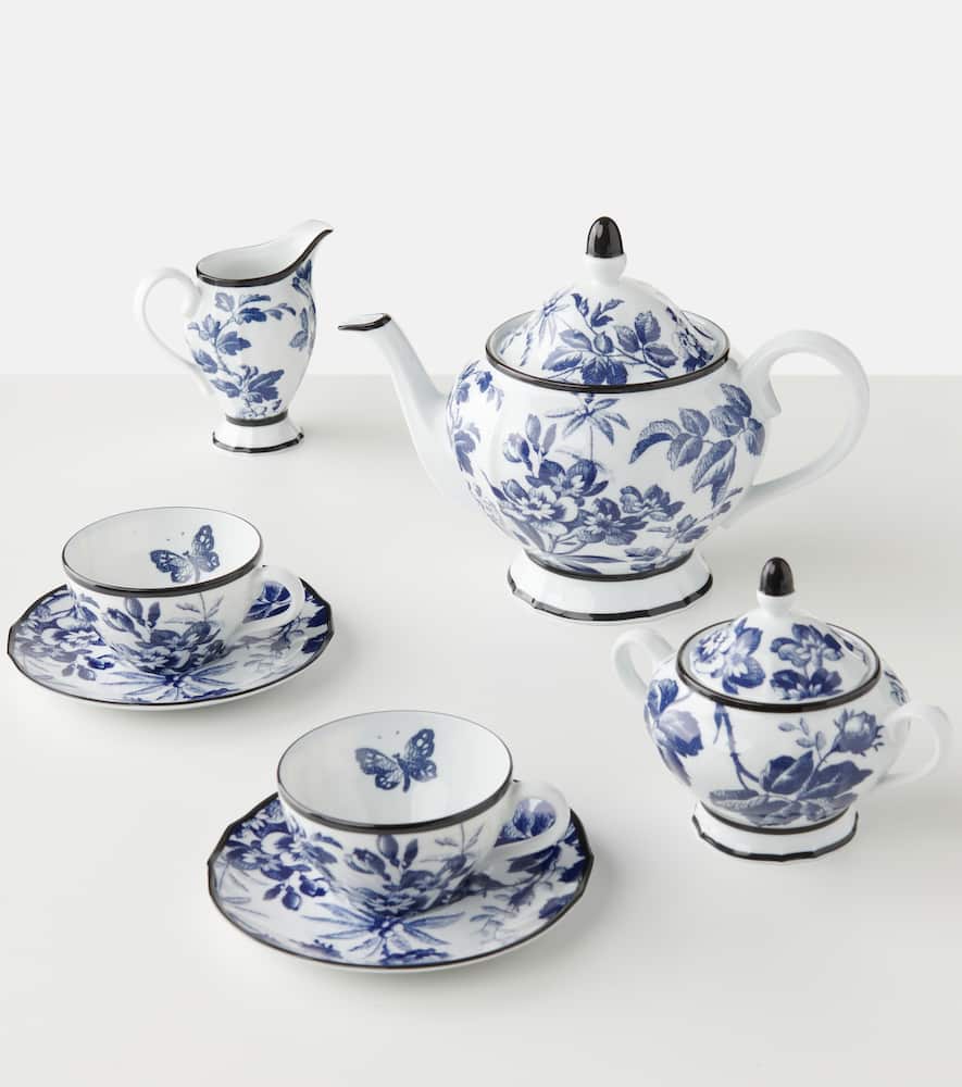 Gucci Herbarium set of 2 teacups and saucers