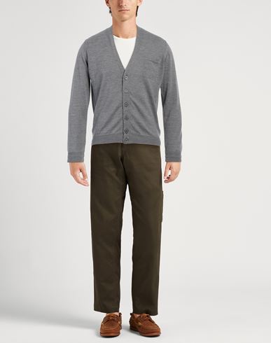 Alpha Studio Man Cardigan Grey Size 44 Merino Wool