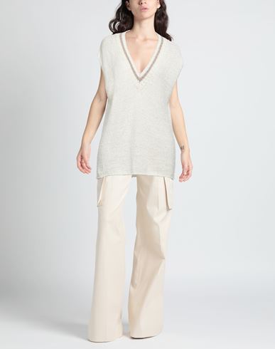 Purotatto Woman Sweater Cream Size S Cotton, Polyamide