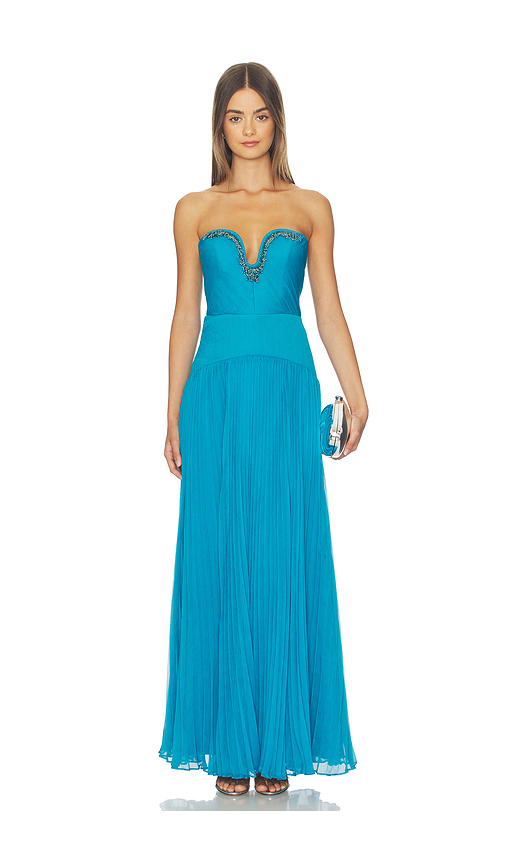 AMUR Fiora Pleated Dress in Azura. 8 also