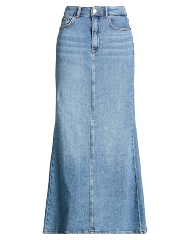 Woman Denim skirt Blue Size 6 Cotton, Elastane