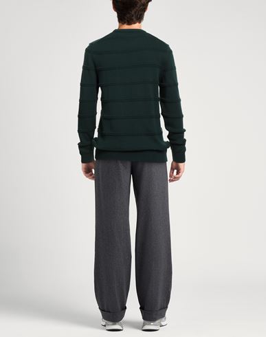 Man Sweater Dark green Size 42 Cotton, Cashmere