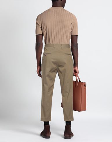 Man Pants Military green Size 33 Cotton, Elastane