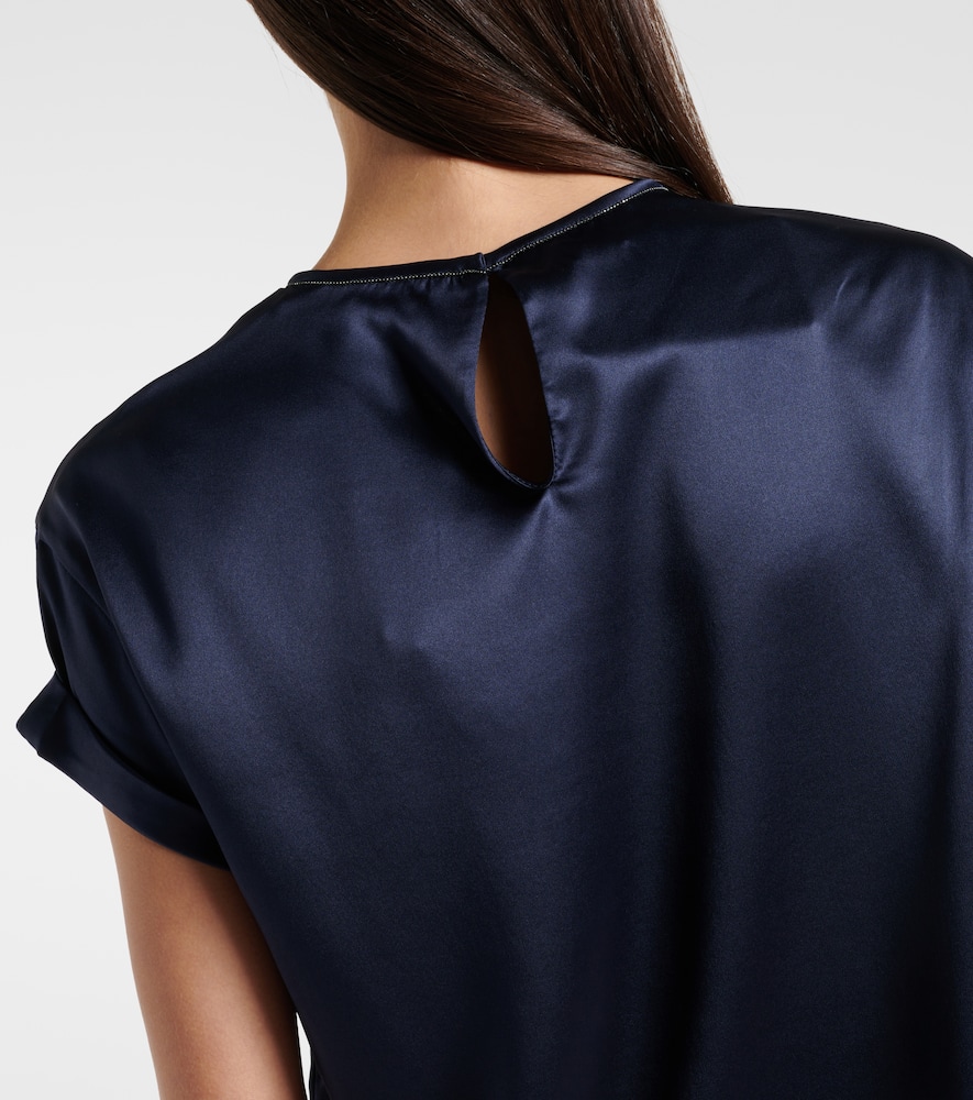 Silk-blend T-shirt