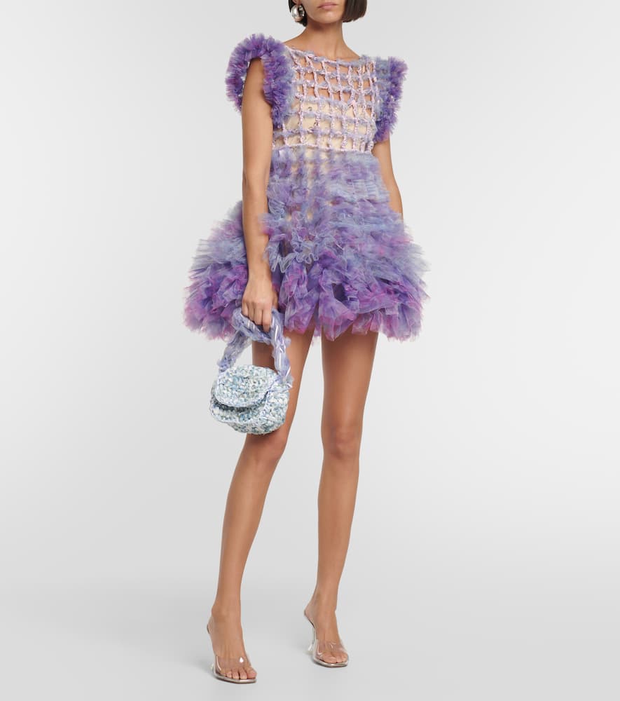 Susan Fang Mini crochet lace shoulder bag