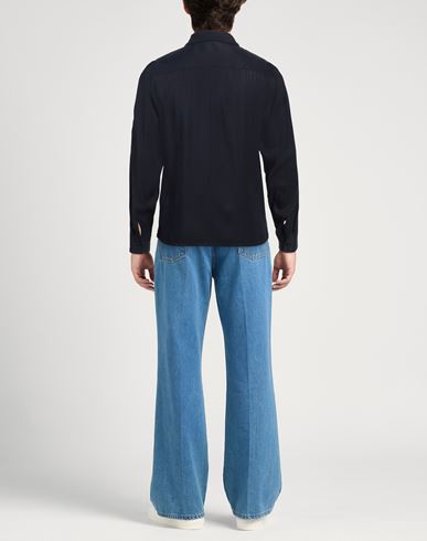 Sandro Man Shirt Midnight blue Size L Viscose