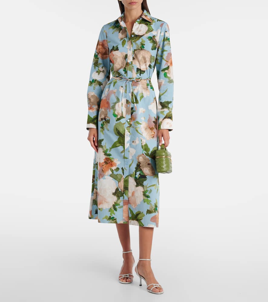 Floral shirt dress