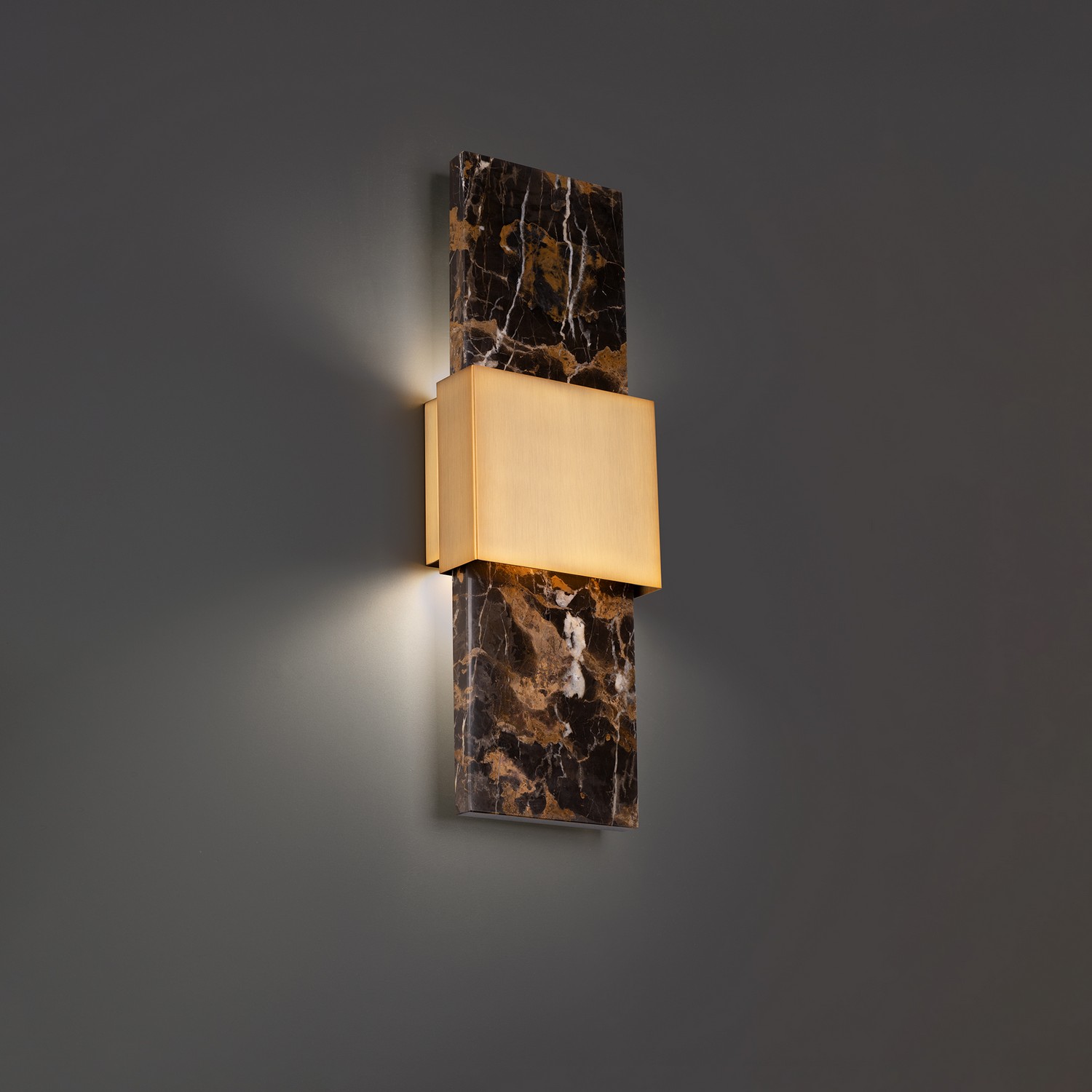 Black & Aged Brass LED Wall Sconce from the Mercer Collection