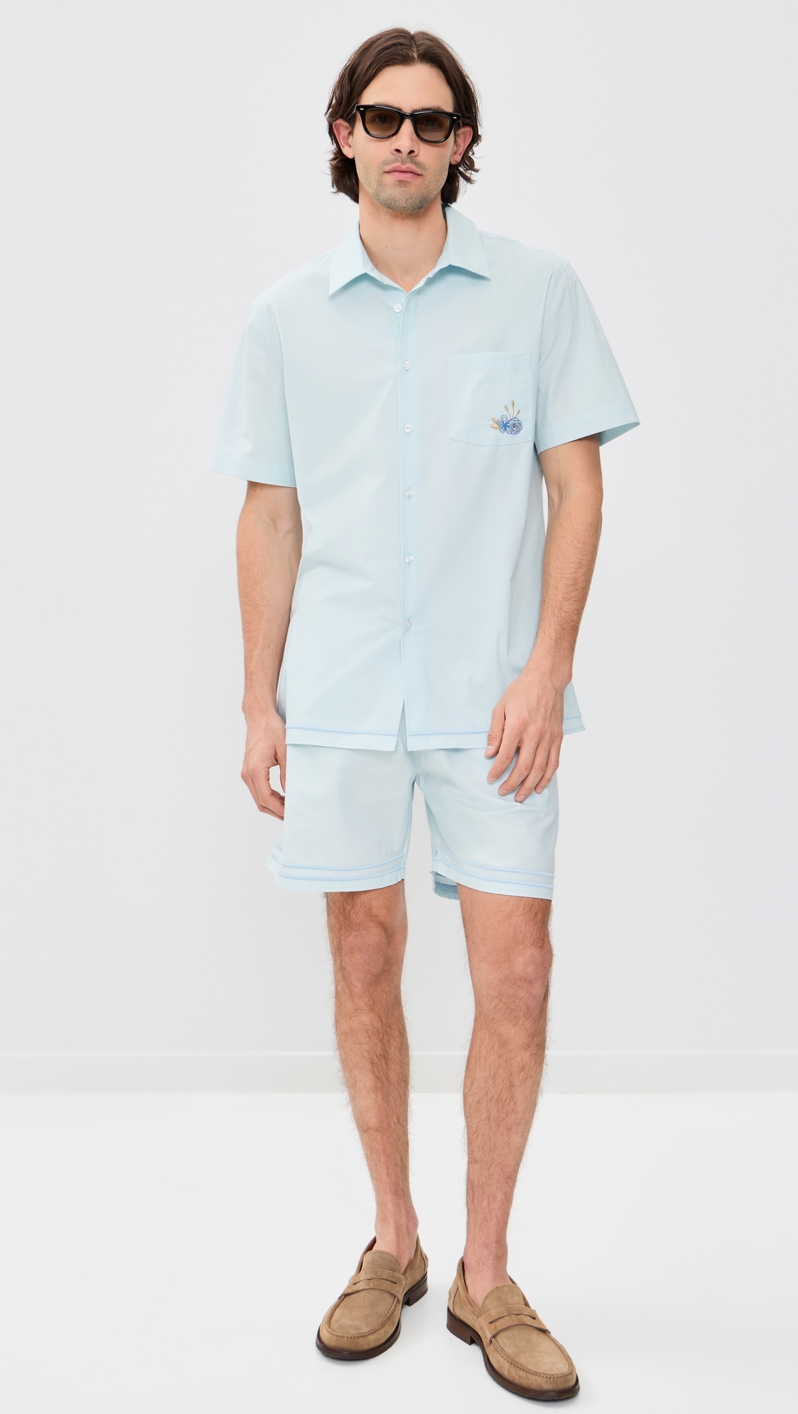 Efe Embroidered Shirt Blue