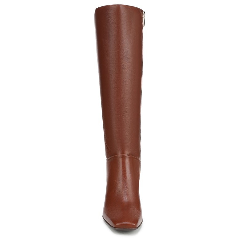 Nona Knee High Boots, Saddle Tan Faux Leather