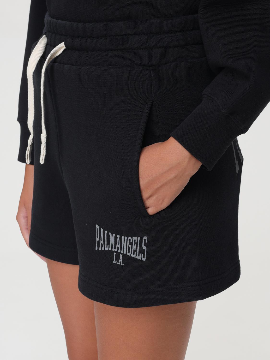 Logo-print cotton track shorts - Black