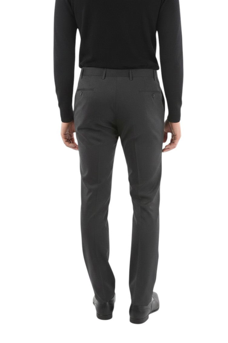 Grey Flat Front Trousers