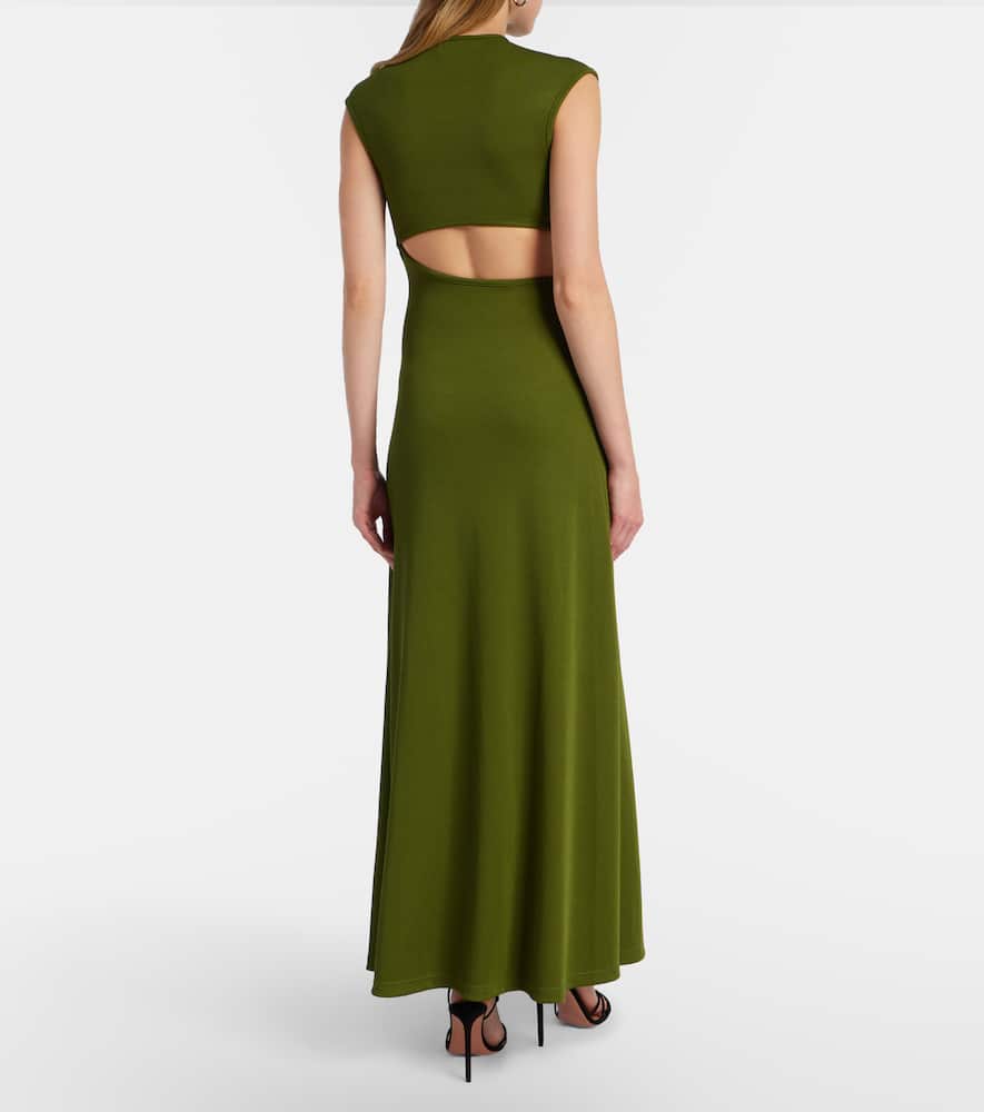 Mineral Stone embellished jersey maxi dress