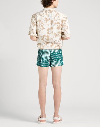 Man Shorts & Bermuda Shorts Emerald green Size XS Cotton