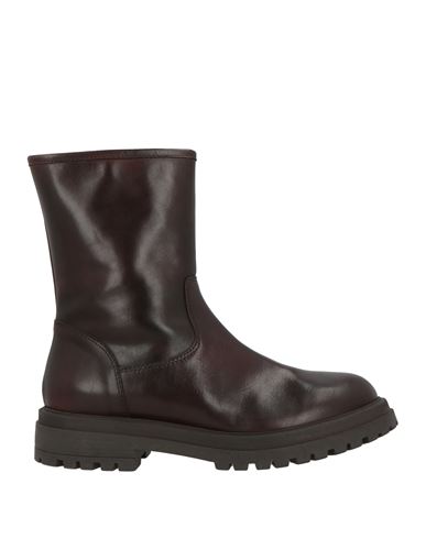 Woman Ankle boots Dark brown Size 11 Leather