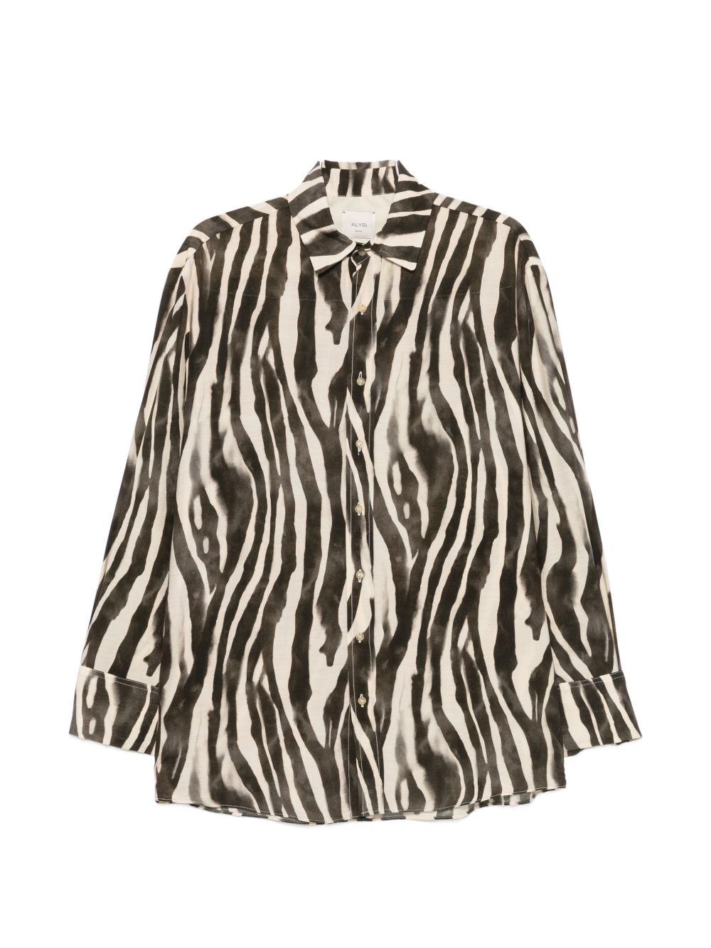 Zebra-Print Shirt — black