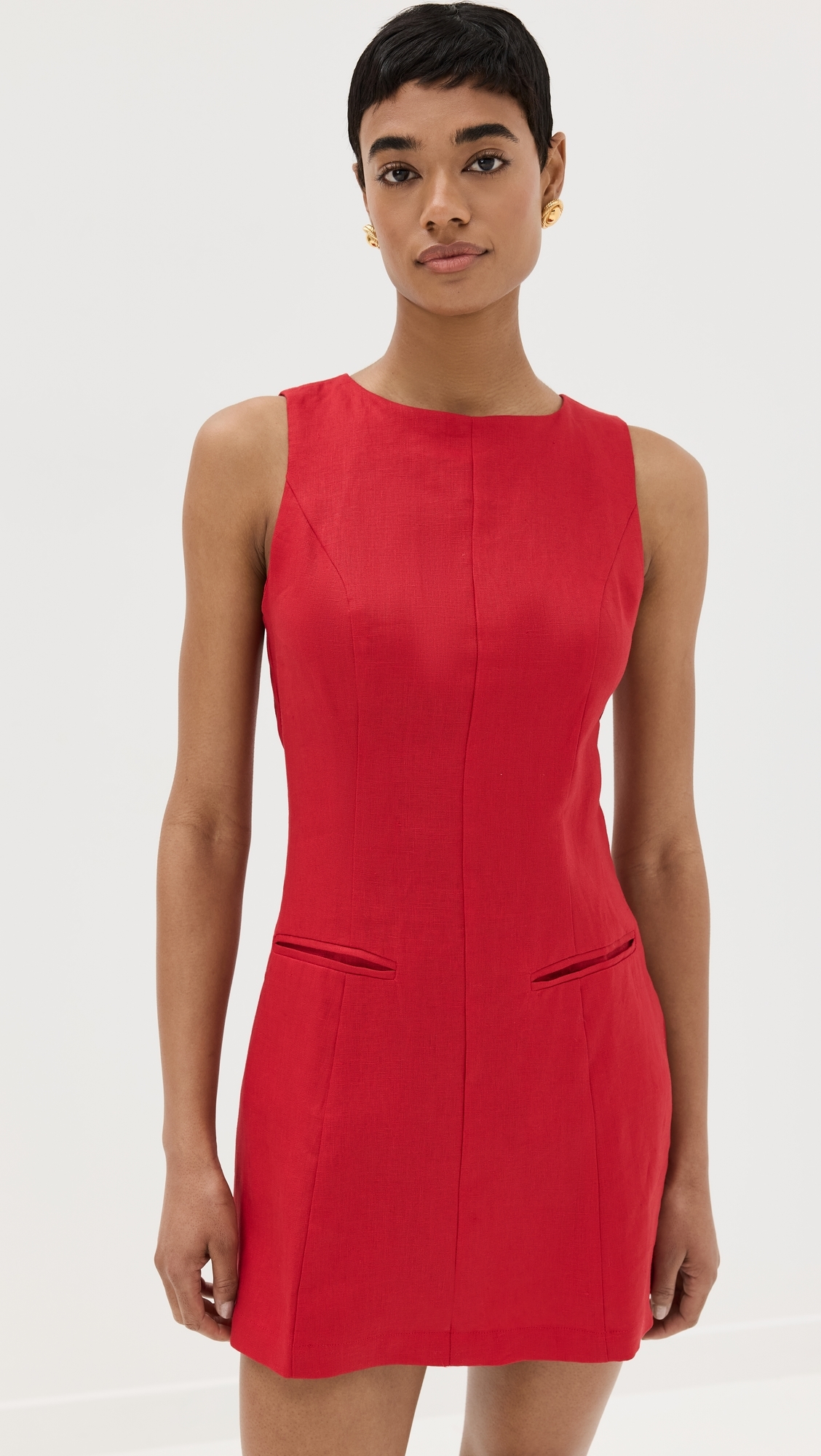 Citron Linen Dress Cherry