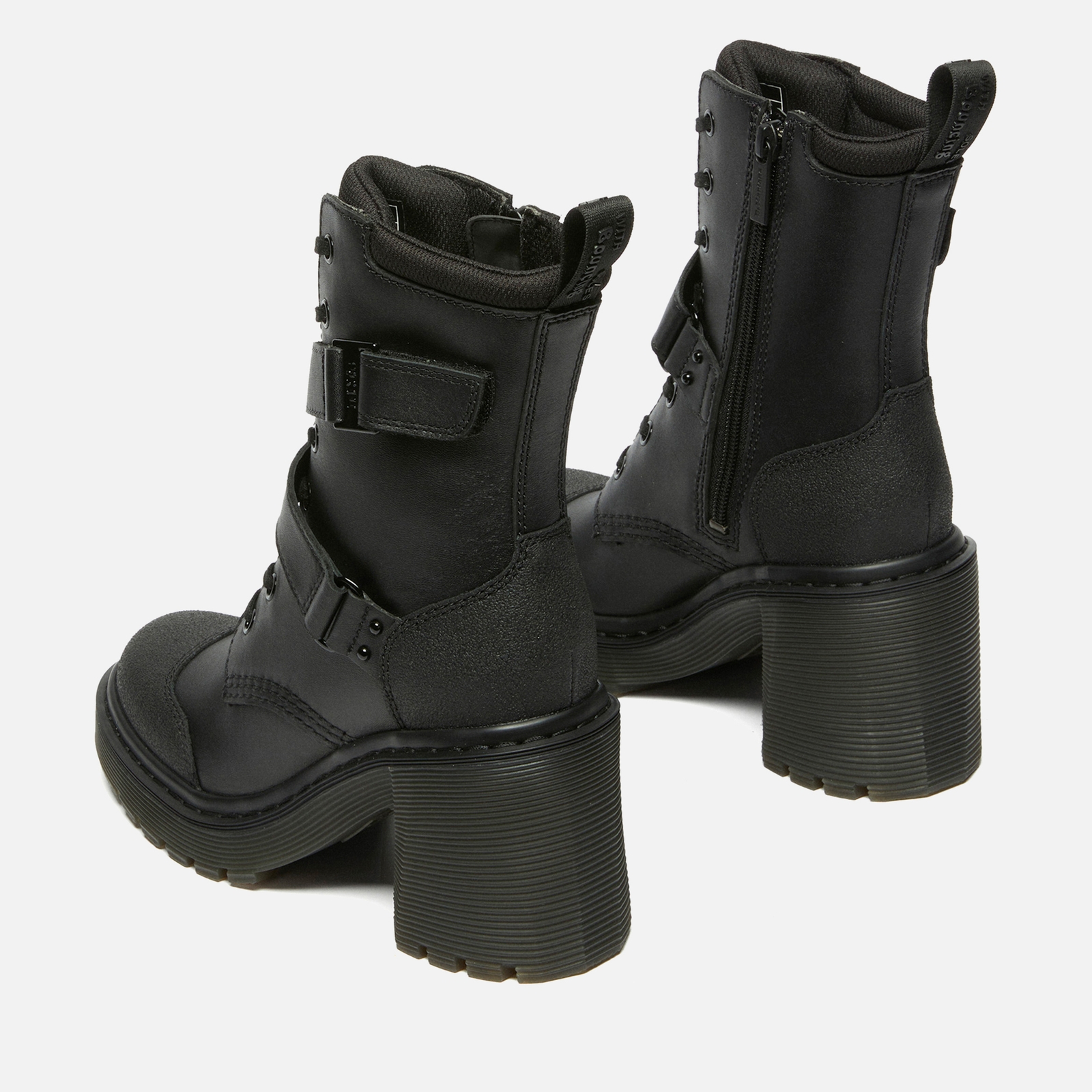 Dr. Martens Women's Chesney Tech 8-Eye Heeled Leather Boots - UK 3