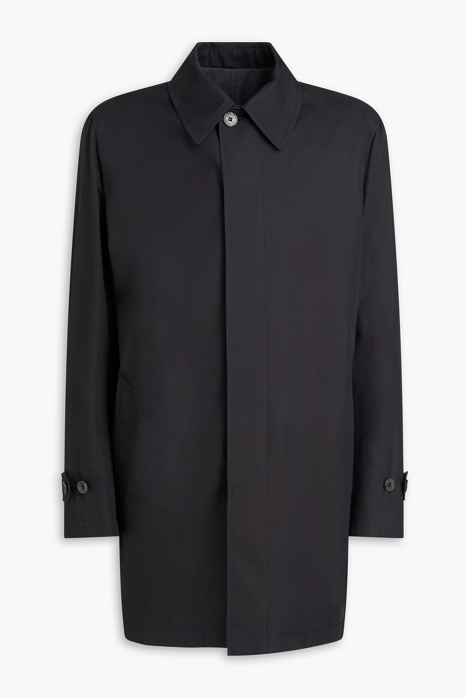 Reversible cotton and silk-blend coat - Black - IT 50