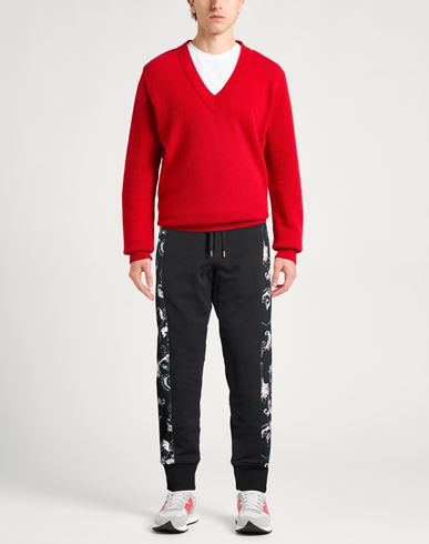 Man Pants Black Size L Cotton, Elastane
