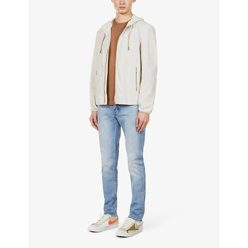 Mens Lou Tapered Mid-Rise Stretch-Cotton Denim Jeans