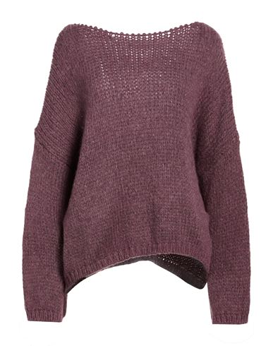 Woman Sweater Plum Size M Baby alpaca wool, Polyamide, Wool