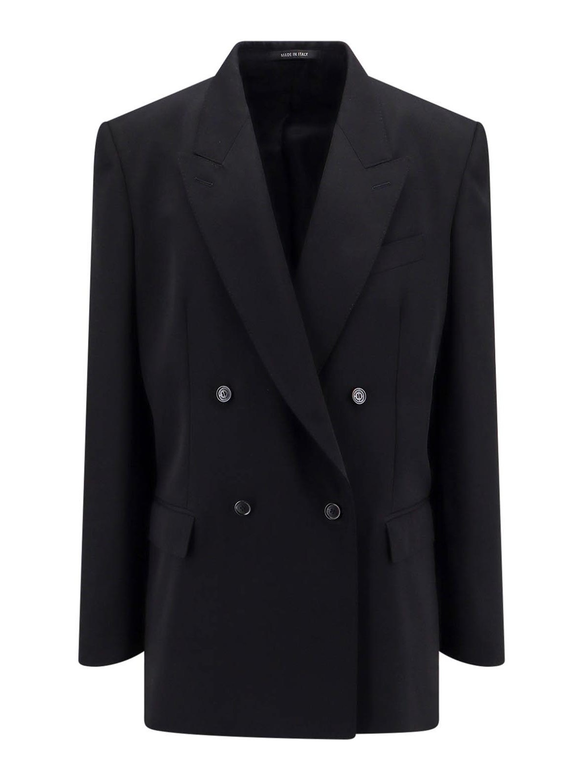 Oversize wool blazer with shoulder pads