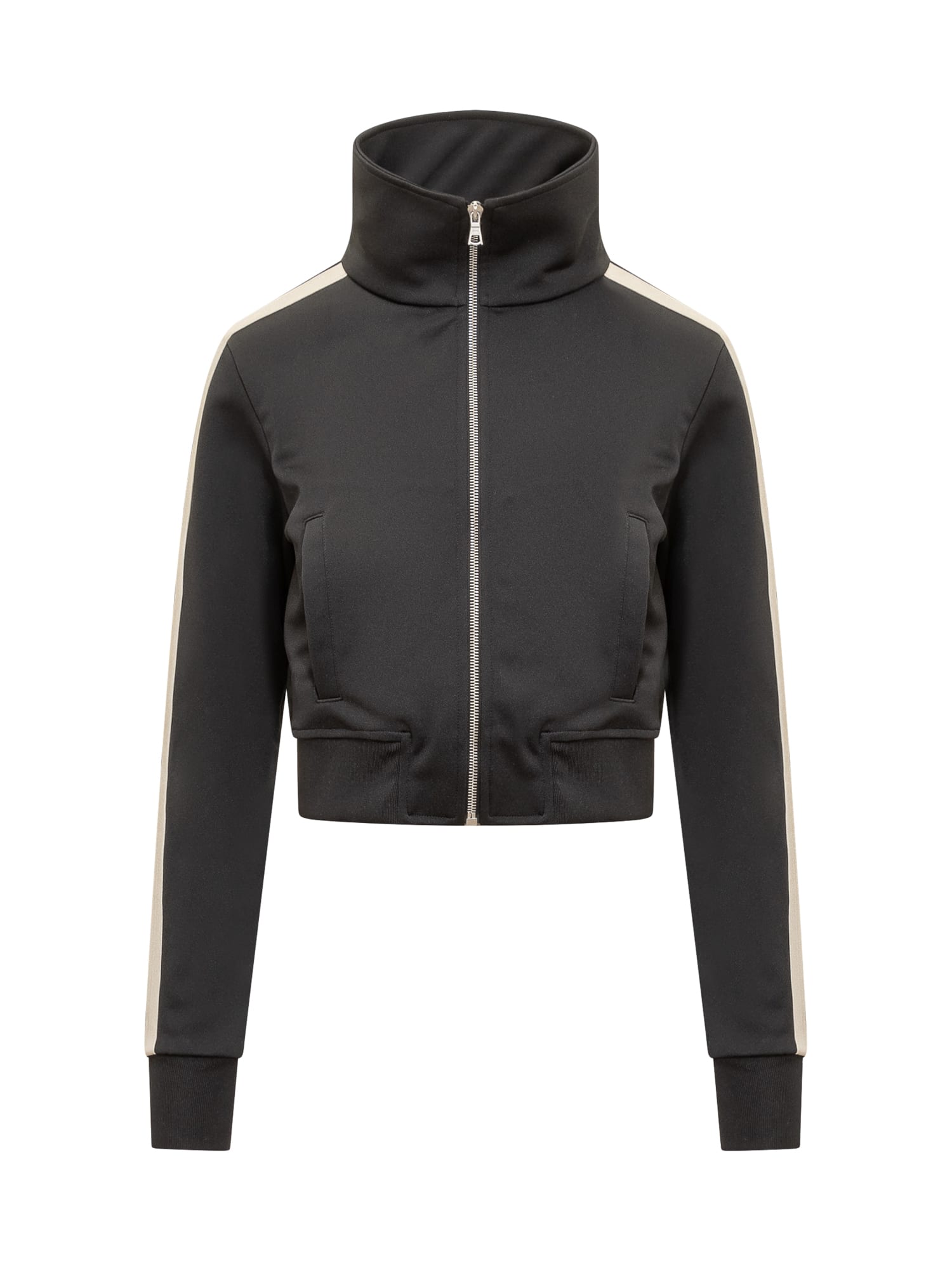 Side-stripe track jacket - Black