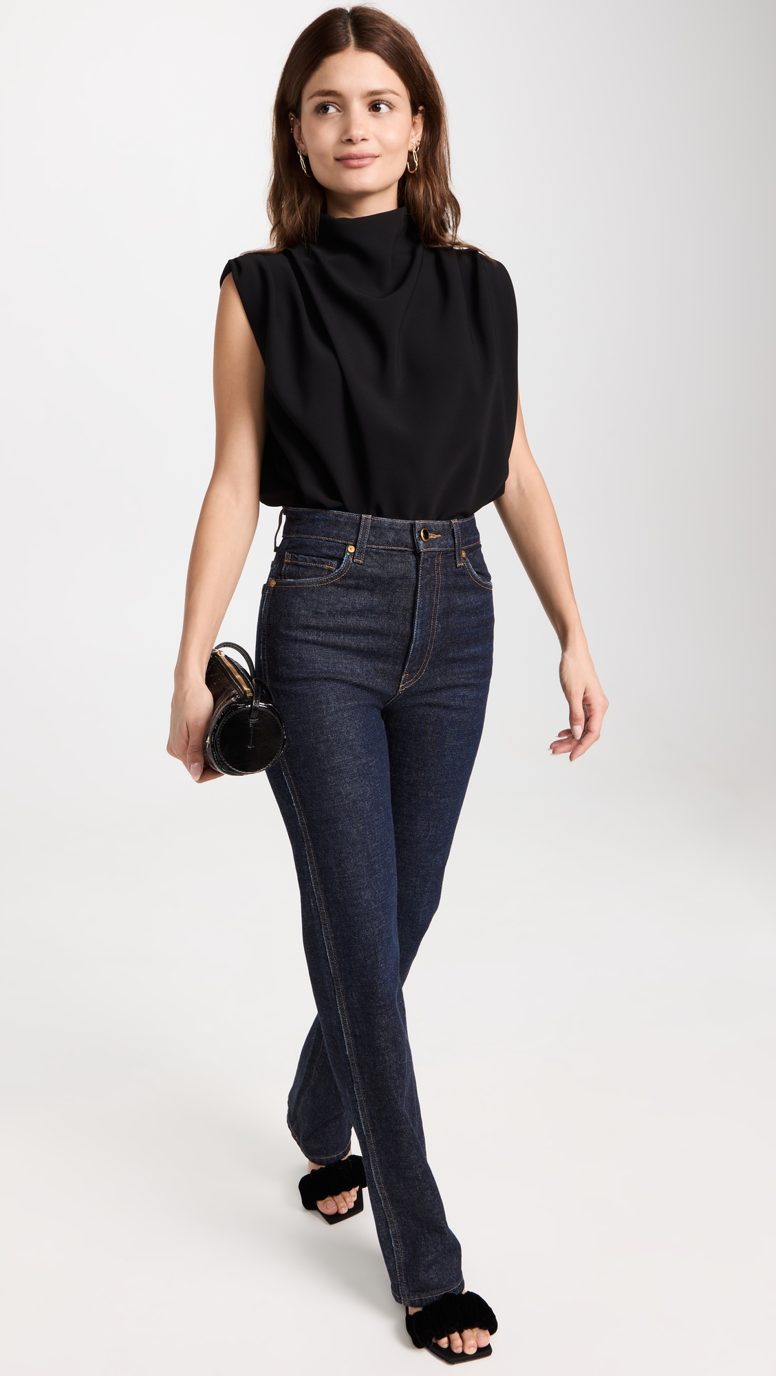 Sleeveless Fabienne Top Black