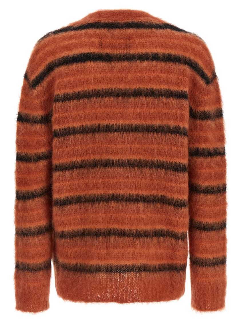 Brushed Striped Cardigan