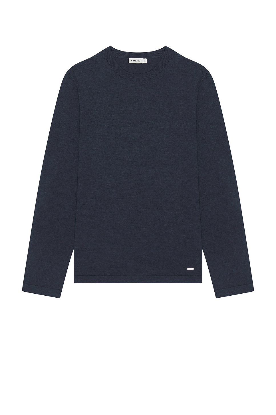 SIMKHAI Peter Long Sleeve Pullover Sweater in Deep Teal Melange.  XL/1X also in