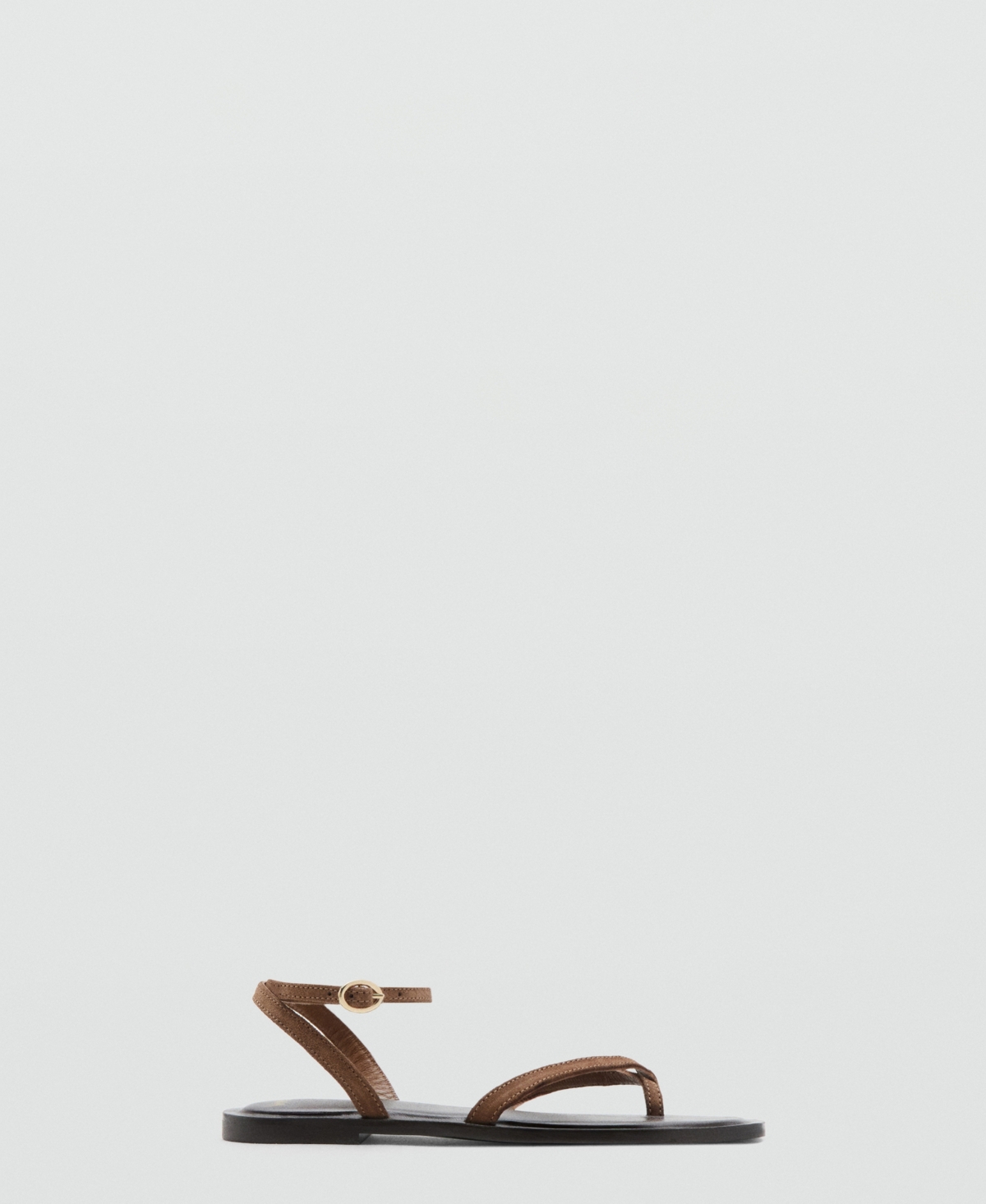 Women's Crossed Straps Leather Sandals - Sand