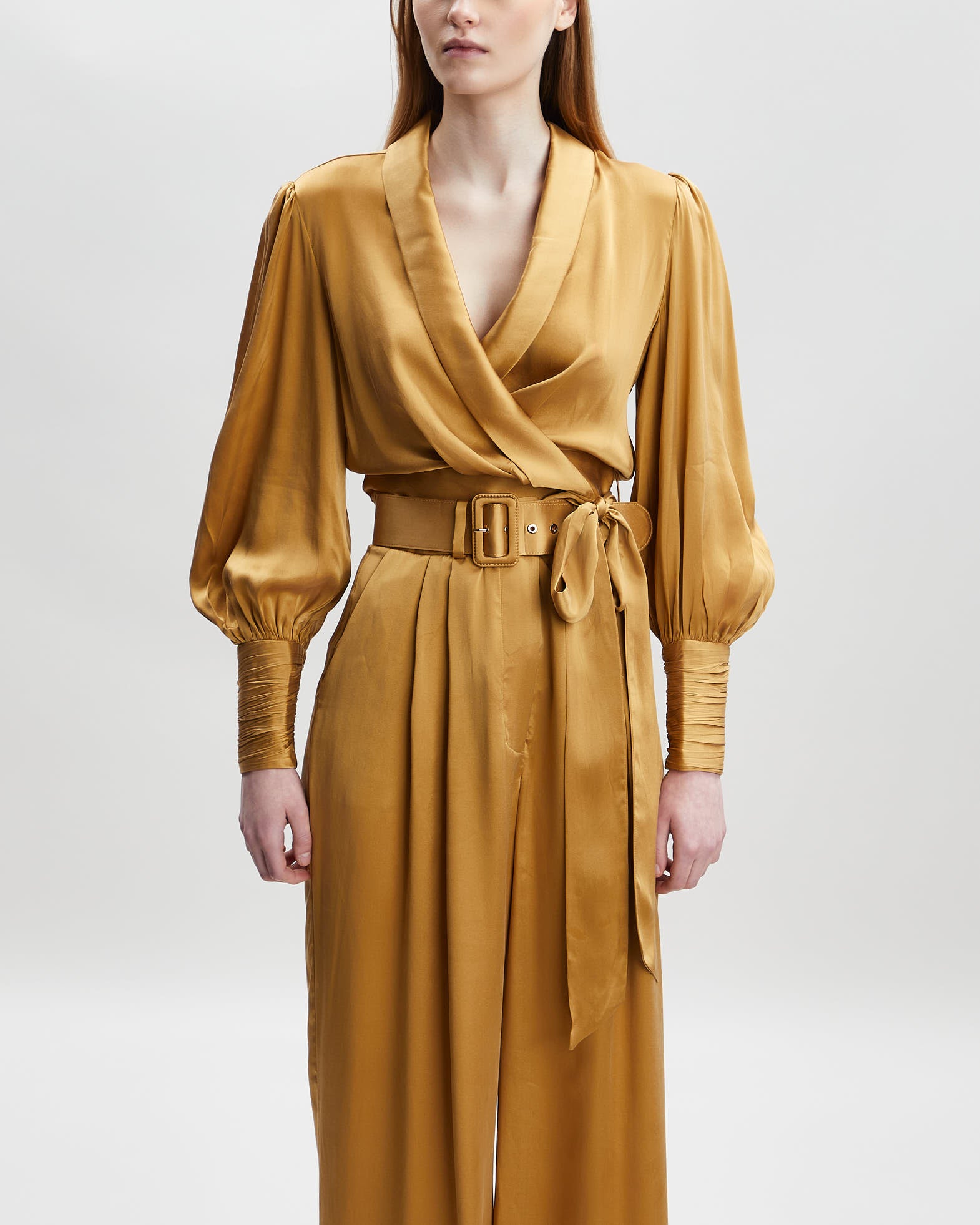 Zimmermann Top Silk Wrap Honung 1