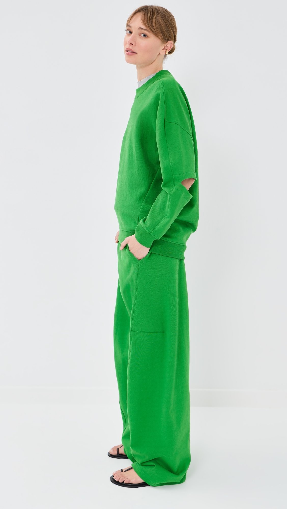 Cocoon Crewneck Sweatshirt Green