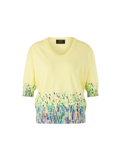 Marc Cain ‘Knitted in Germany’ fine knit jumper, yellow, 36 N