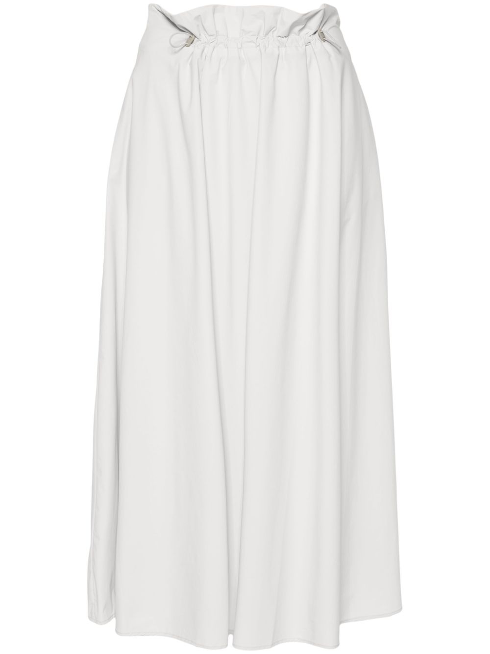 Drawstring midi skirt - Black